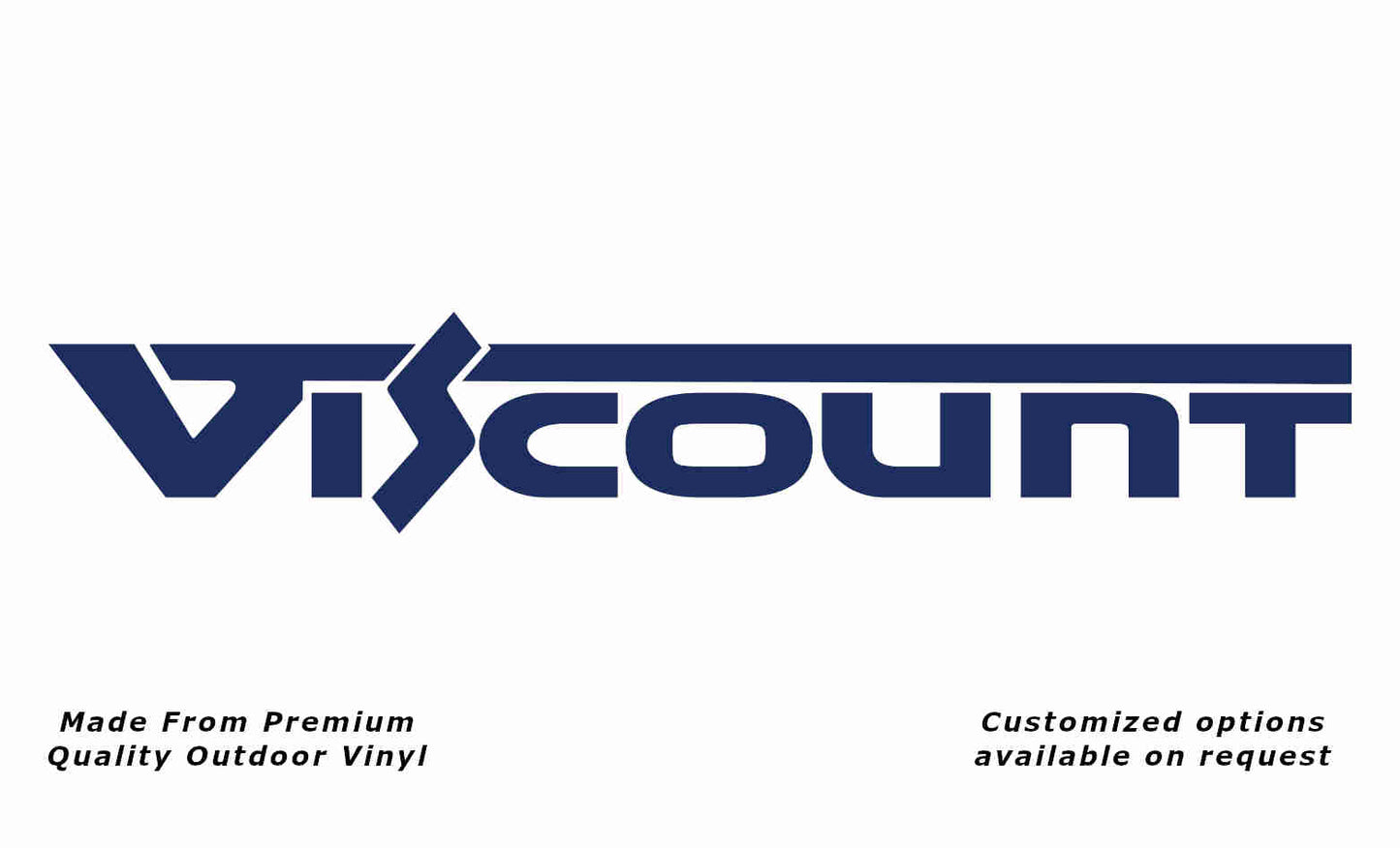 Viscount 1992-1996 caravan replacement vinyl decal sticker in dark blue.