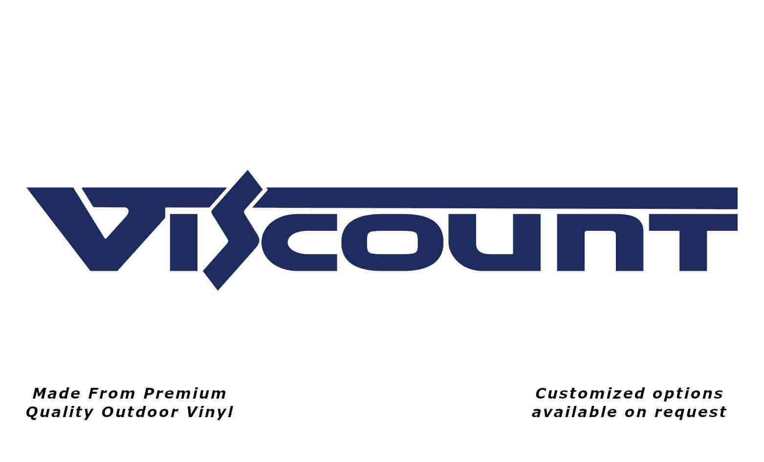 Viscount 1992-1996 caravan replacement vinyl decal sticker in dark blue.