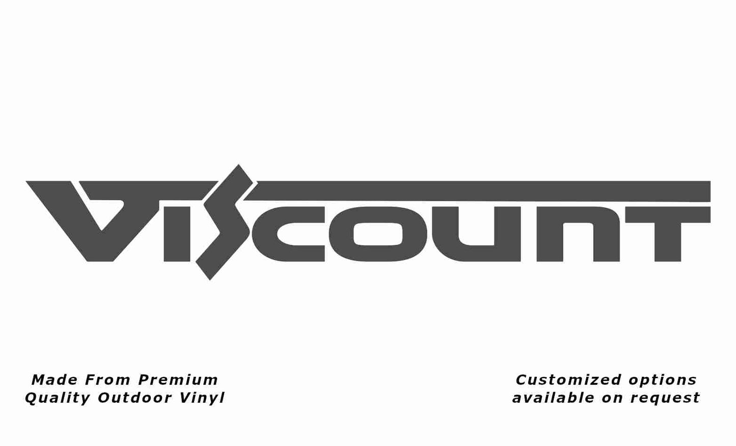 Viscount 1992-1996 caravan replacement vinyl decal sticker in dark grey.