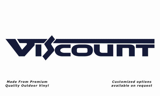 Viscount 1992-1996 caravan replacement vinyl decal sticker in deep sea blue.