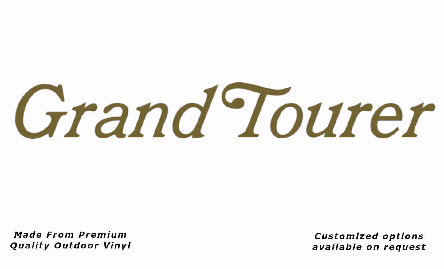 Viscount grand tourer caravan vinyl replacement decal sticker in gold.