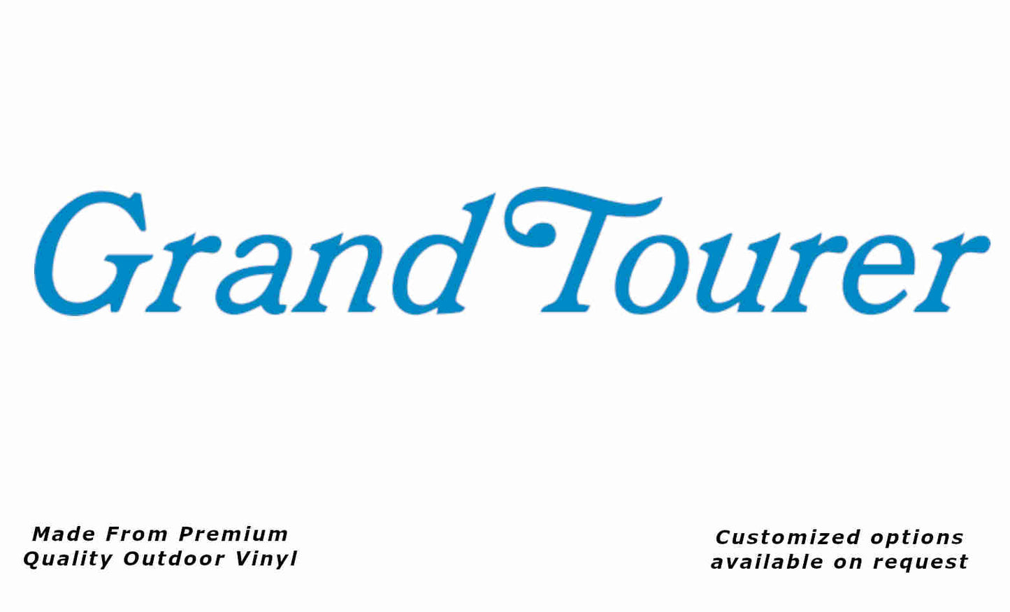 Viscount grand tourer caravan vinyl replacement decal sticker in light blue.