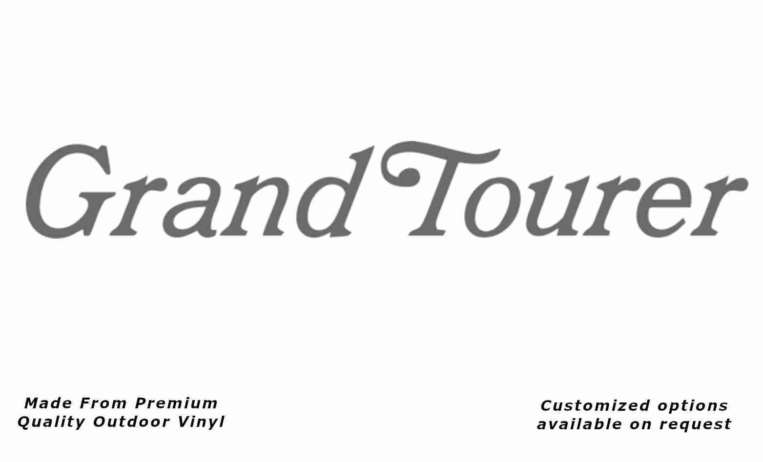 Viscount grand tourer caravan vinyl replacement decal sticker in silver grey.