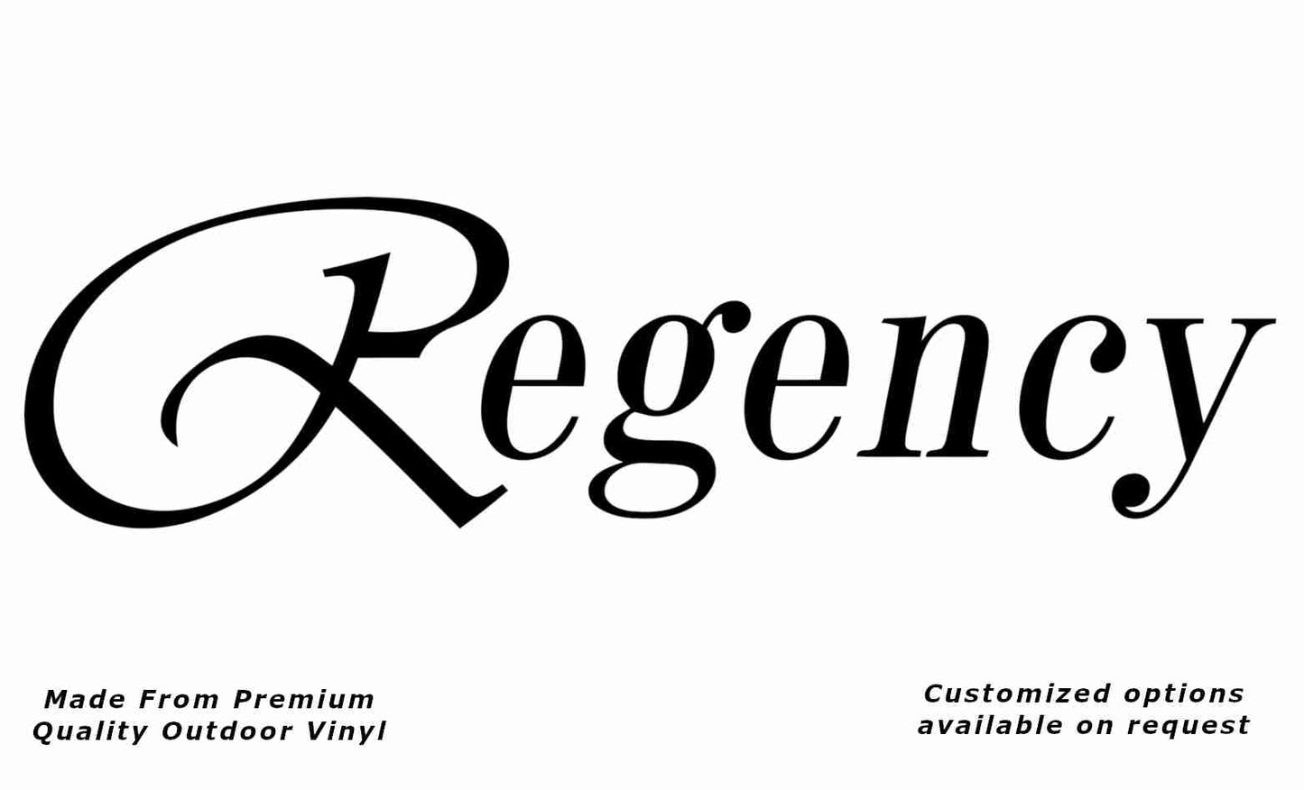 Viscount regency caravan vinyl replacement decal sticker in black.