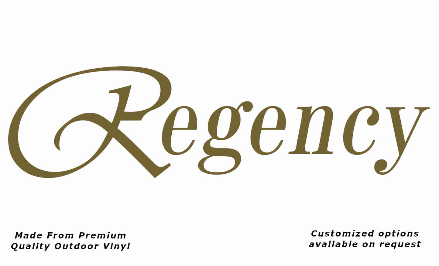 Viscount regency caravan vinyl replacement decal sticker in gold.