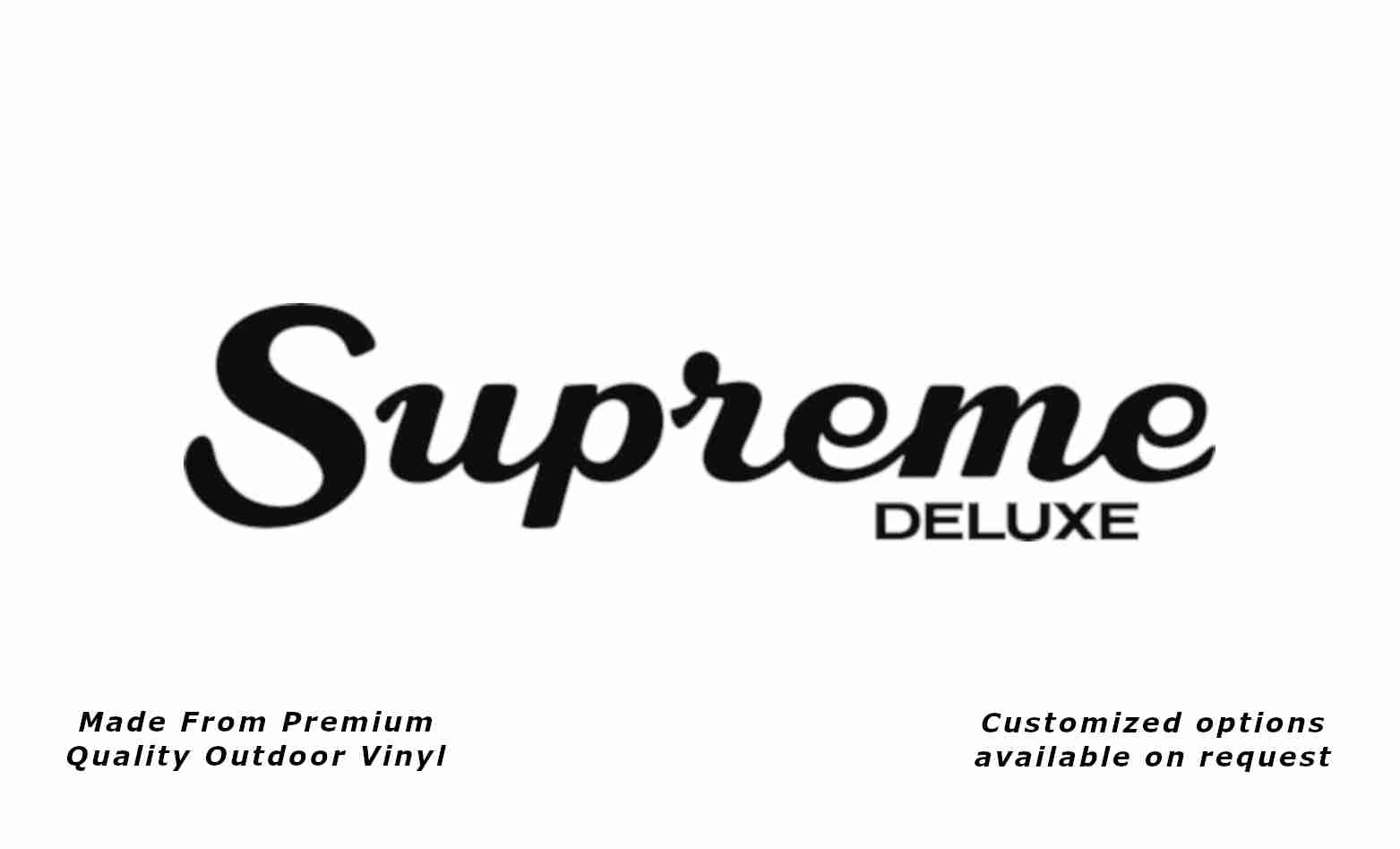 Viscount supreme deluxe caravan replacement vinyl decal sticker in black.