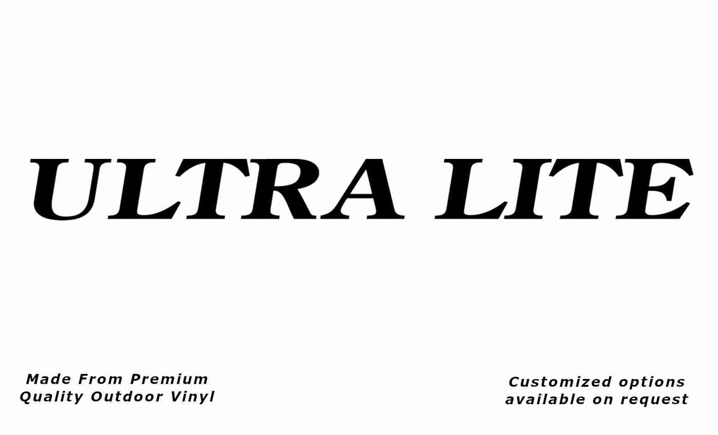 Viscount ultra lite caravan replacement vinyl decal in black.