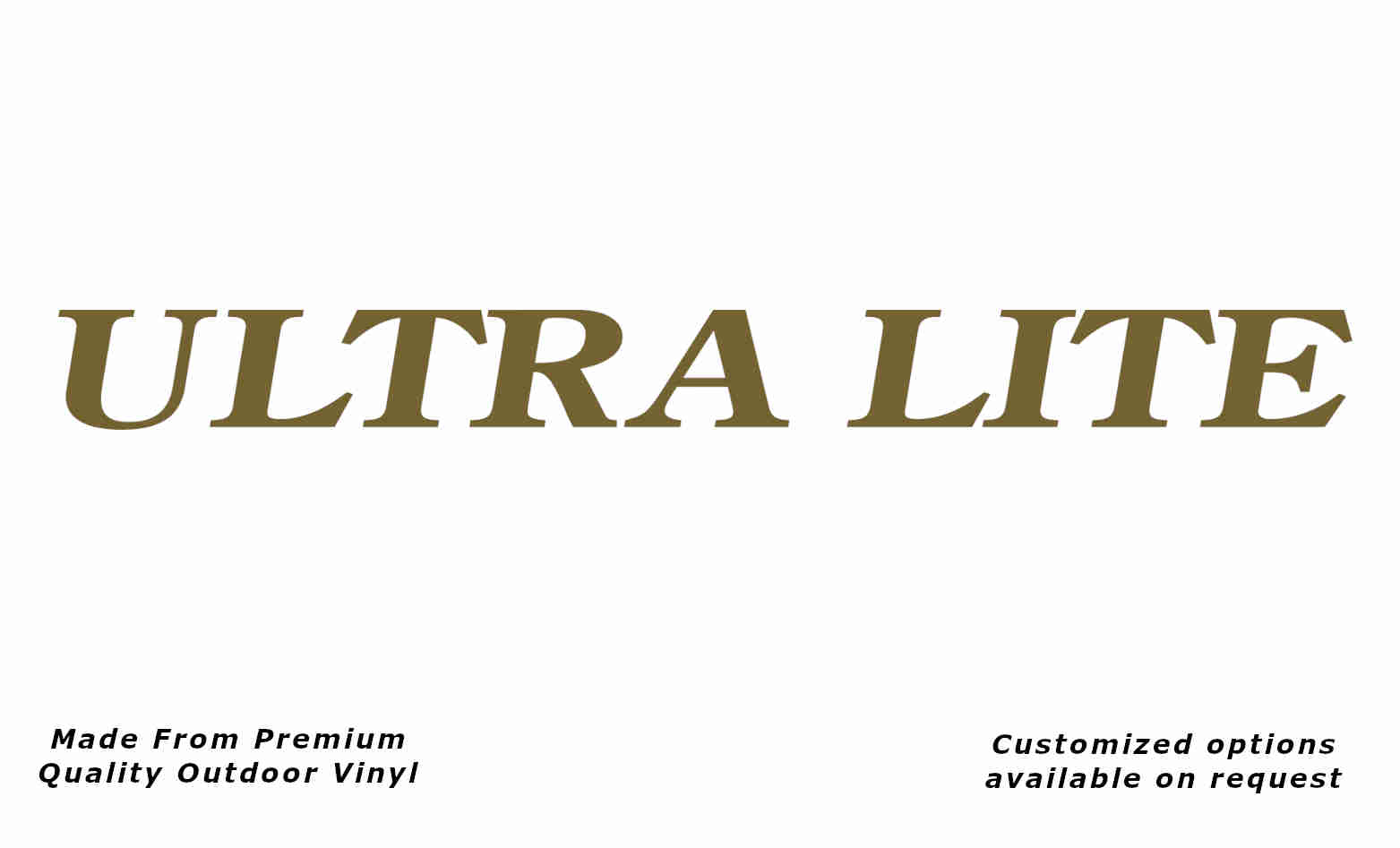 Viscount ultra lite caravan replacement vinyl decal in gold.