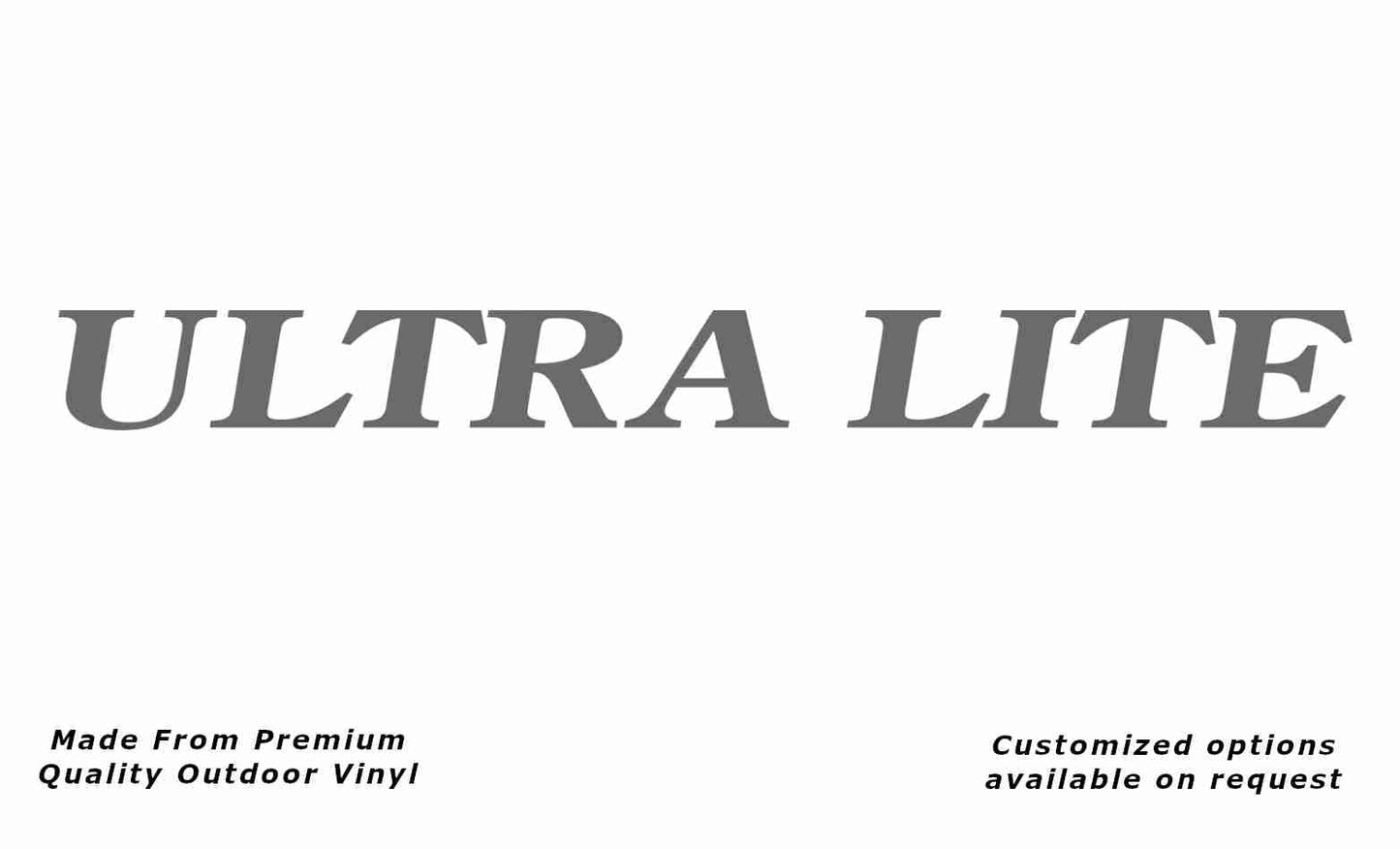 Viscount ultra lite caravan replacement vinyl decal in silver grey.