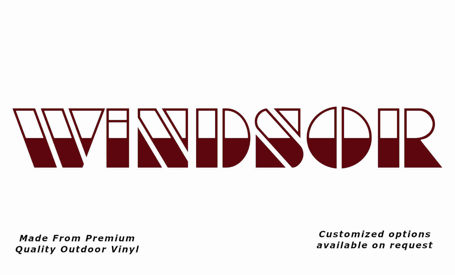 Windsor 1980s v2 half-fill caravan replacement vinyl decal sticker in purple red.