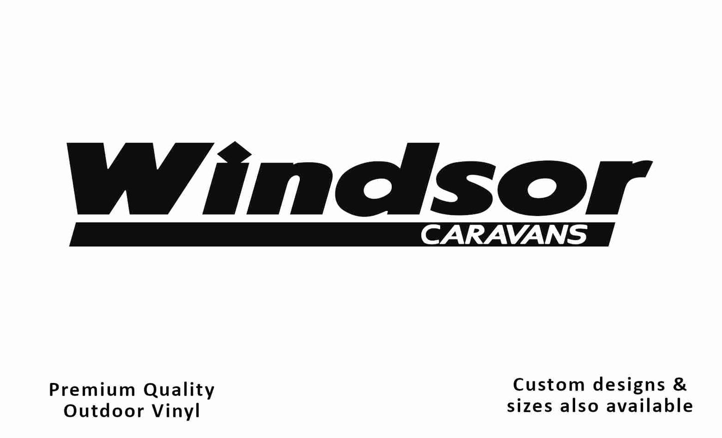 Windsor 2010-2011 caravan replacement vinyl decal sticker in black.