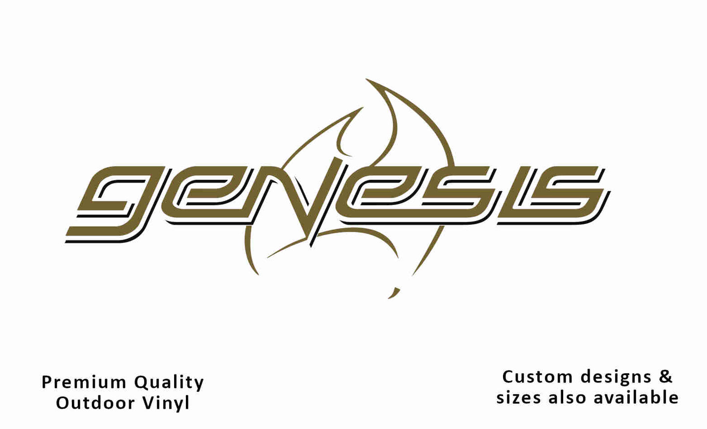 Windsor Genesis 2005-2011 caravan replacement vinyl decal sticker in gold and black.