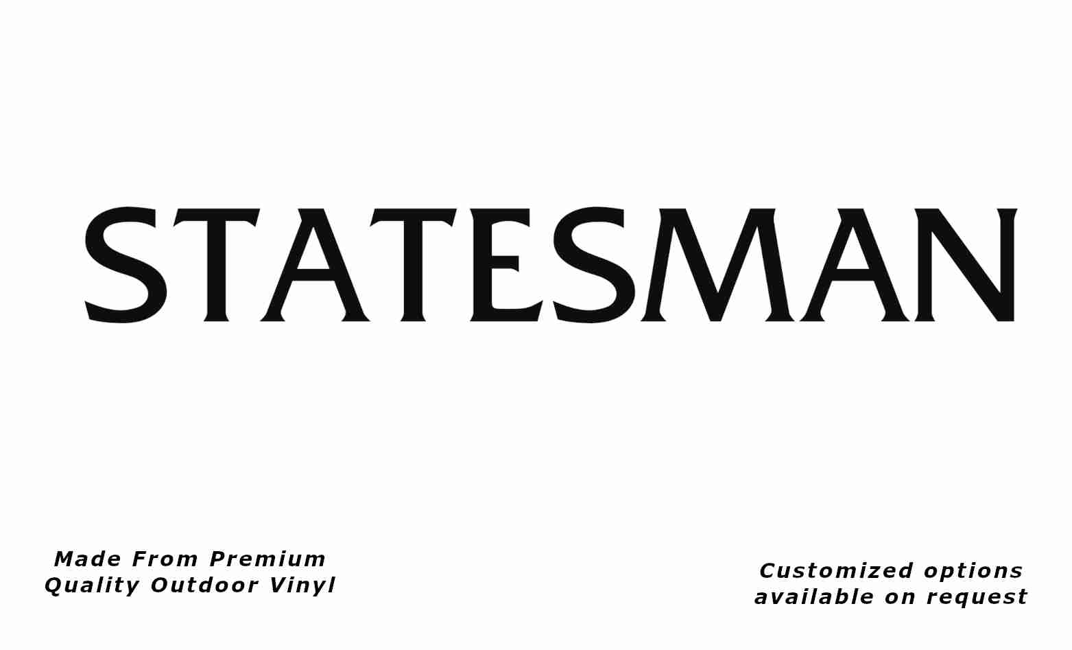 Windsor statesman 1990s caravan replacement vinyl decal sticker in black.