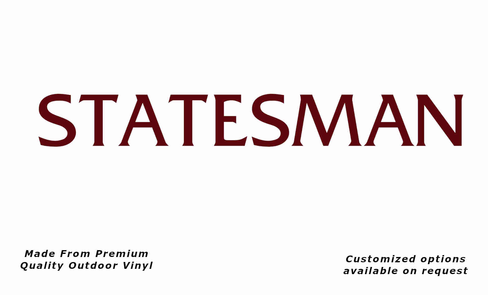 Windsor statesman 1990s caravan replacement vinyl decal sticker in purple red.